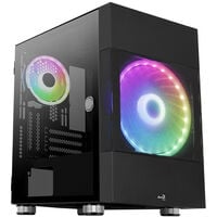 Aerocool Atomic v1 Midi-Tower, ARGB, Tempered Glass - schwarz