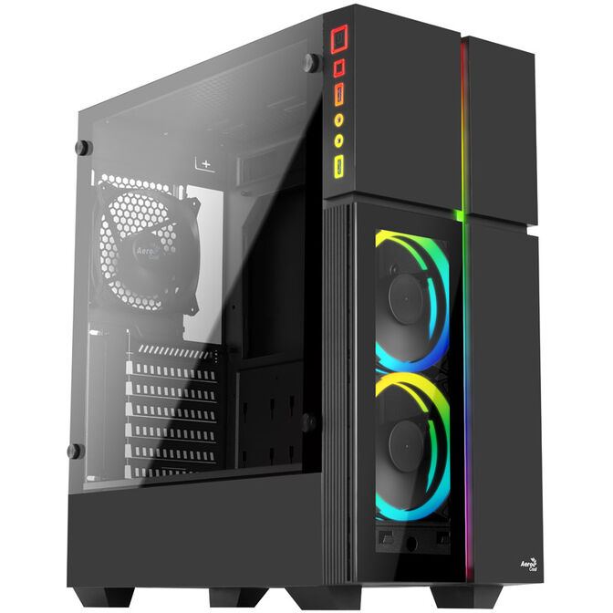 Aerocool Playa Midi-Tower, Tempered Glass - schwarz image number 0