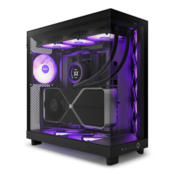 NZXT H6 Flow RGB Midi-Tower - Schwarz image number 13