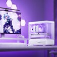 Jonsbo D200 PC Case, Mini Tower, mATX, Tempered Glass - white image number null