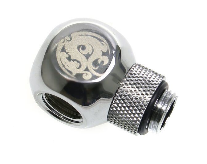 Bitspower Adapter T-Splitter G1/4 Zoll AG auf 2x G1/4 Zoll IG - drehbar, silber gl&auml;nzend image number 0