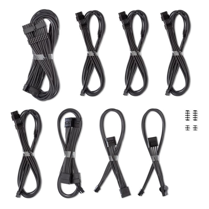 CableMod C-Series Pro ModMesh Kabelset f&uuml;r Corsair RMi, RMx und RM Netzteile - carbon image number 1