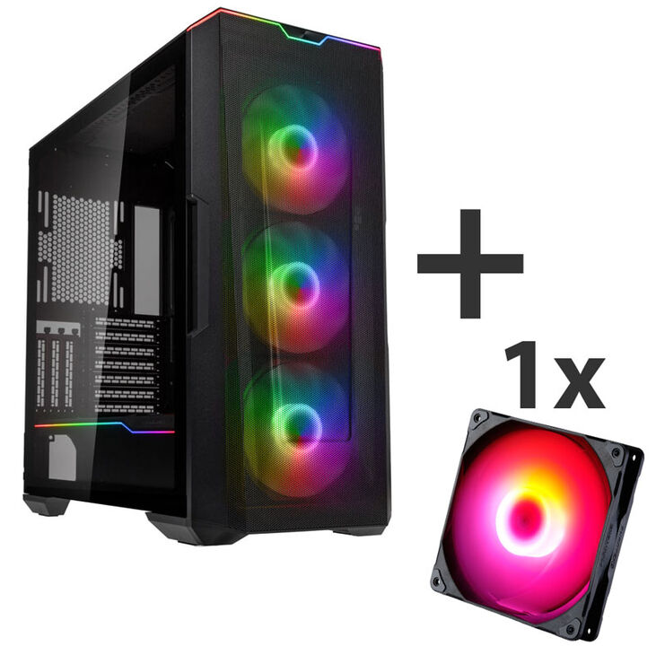PHANTEKS Eclipse G500A D-RGB Midi-Tower - schwarz + M25 PWM D-RGB Lüfter - 140mm image number 0