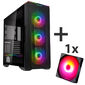 PHANTEKS Eclipse G500A D-RGB Midi-Tower - schwarz + M25 PWM D-RGB Lüfter - 140mm