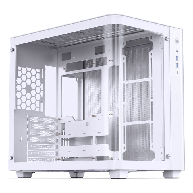 Jonsbo TK-3 PC Case, Mid Tower, ATX, Tempered Glass - White image number 0