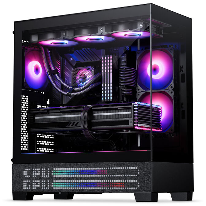 Phanteks XT View Matrix PC Case, Mid-Tower, E-ATX, Tempered Glass, Matrix LED - Black image number 9