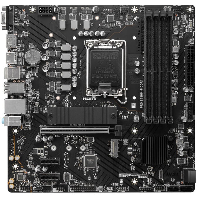 MSI Pro B760M-P, Socket LGA 1700, Intel B760M, Micro-ATX - DDR4 image number 2
