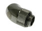 Bitspower Adapter 45 Grad G1/4 Zoll AG auf G1/4 Zoll IG - drehbar, schwarz glänzend