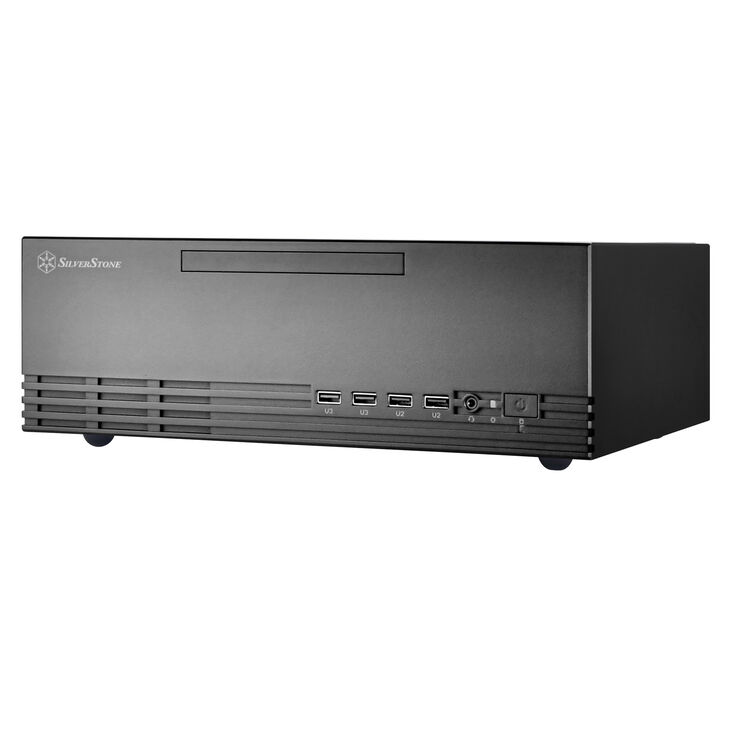 SilverStone SST-ML11B Milo Slim HTPC Micro-ATX Case - black image number 1