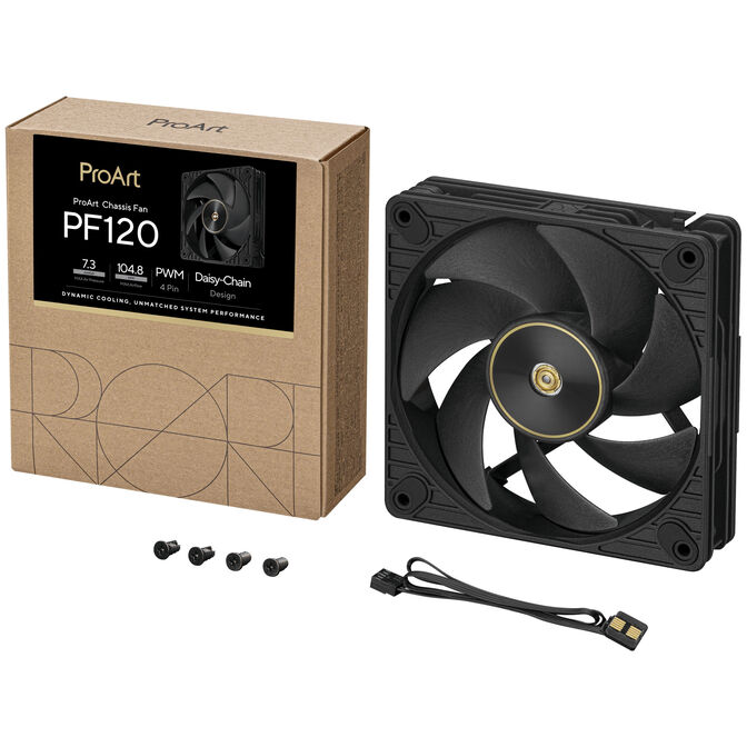 ASUS ProArt PF120 PWM-L&uuml;fter, 120 mm, 3.000 U/min, 28-mm-Rahmen - schwarz image number 12