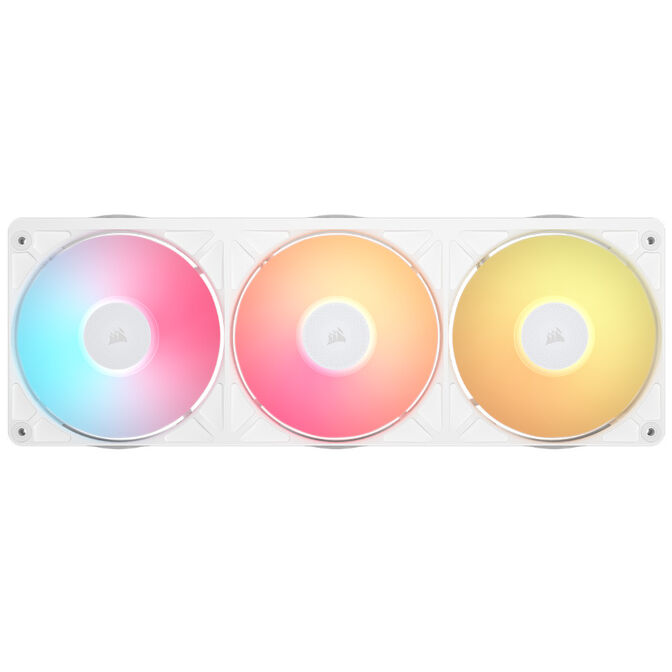 CORSAIR iCUE LINK RX360 II Unified Frame RGB Triple-Fan PWM-L&uuml;fter, 2.100U/min - mit Controller, wei&szlig; image number 1