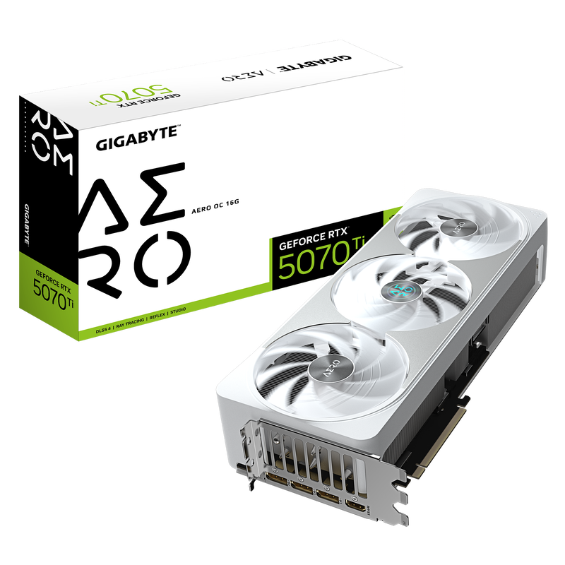 GIGABYTE GeForce RTX 5070 Ti Aero OC 16G, 16384 MB GDDR7