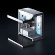 Corsair FRAME 4500X LX-R RGB PC Case, Mid Tower, E-ATX, Tempered Glass - White image number null