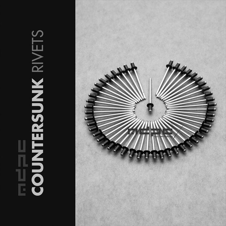 MDPC-X Blind Rivet Countersunk Head Black FlexPaint, 10 Pieces image number 2