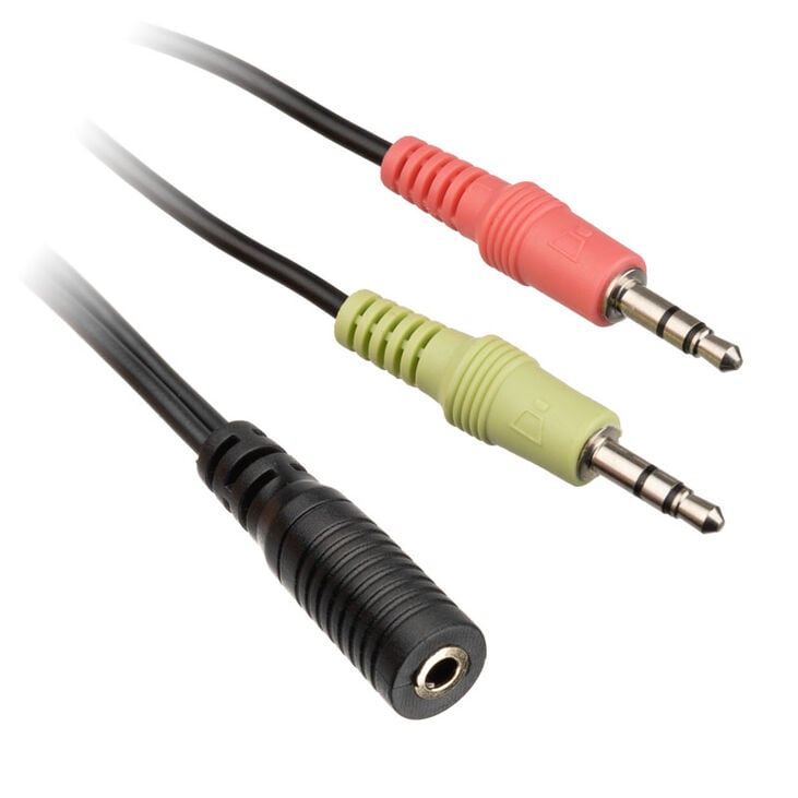 InLine Audio Headset Y-Adapterkabel, 2x 3,5-mm-Stecker auf 3,5mm-Klinkenbuchse 4-Pol CTIA - 0,15 m image number 1