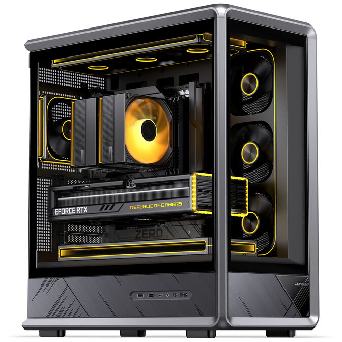 Jonsbo D401 PC-Geh&auml;use, Midi-Tower, ATX, Tempered Glass - schwarz image number 2