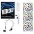 Lian Li UNI FAN SL Wireless LCD Lüfter, ARGB, PWM, 3er-Pack inkl. Controller - 120 mm, weiß image number null