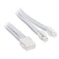 SilverStone EPS 8-pin to EPS/ATX 4+4-pin cable, 300mm - white