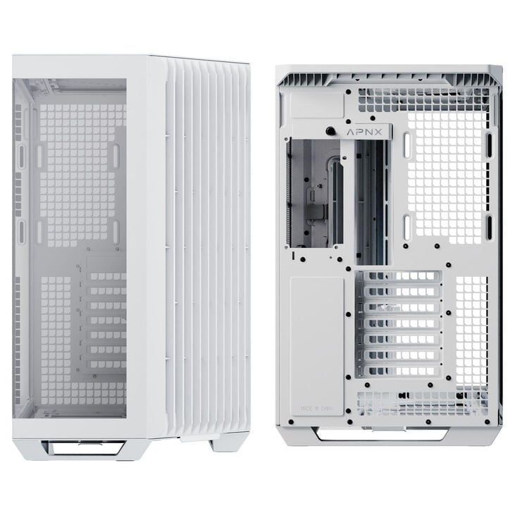 APNX V1 PC-Gehäuse, Midi-Tower, ATX, Tempered Glass - weiß image number 3