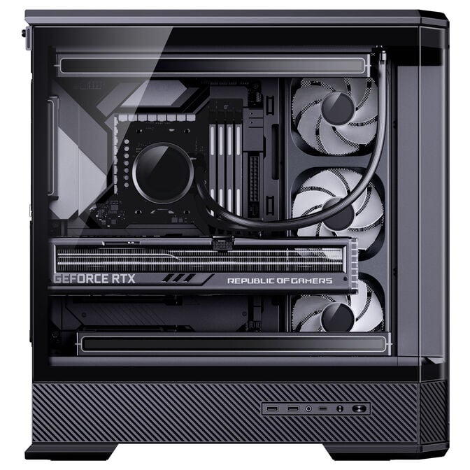 Jonsbo D400 PC-Geh&auml;use, Midi Tower, ATX, Tempered Glass - schwarz image number 11