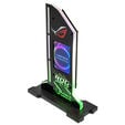 Lamptron vertical GPU holder with display - black image number null