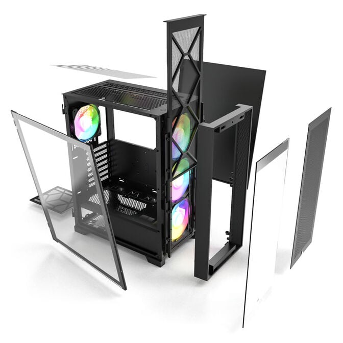 Montech AIR 1000 Premium, Midi-Tower, Tempered Glass, - schwarz image number 4