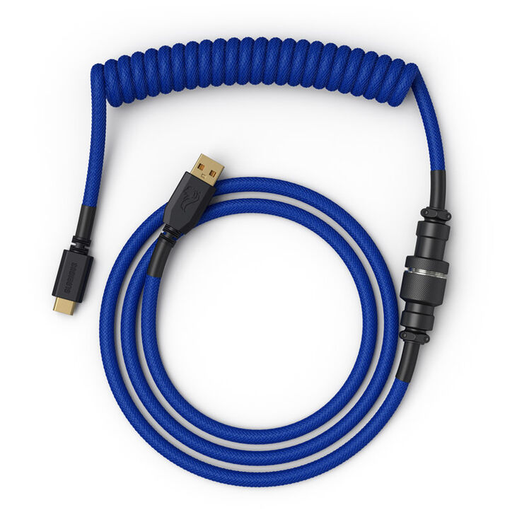 Glorious Coiled Cable Cobalt, USB-C auf USB-A Spiralkabel - 1,37m, blau image number 1