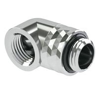 Barrow Dazzle Adapter 90 Degree G1/4 Inch Male to G1/4 Inch Female - Swivel, Silver