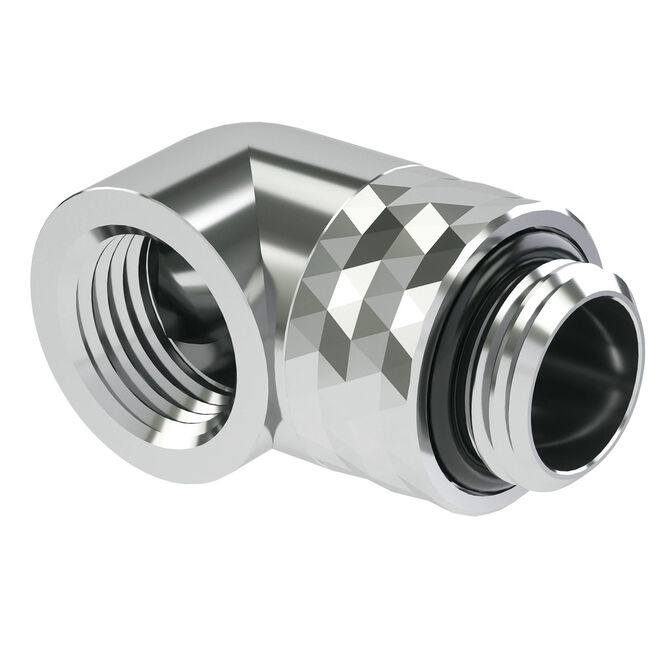 Barrow Dazzle Adapter 90 Grad G1/4 Zoll AG auf G1/4 Zoll IG - drehbar, silber image number 0