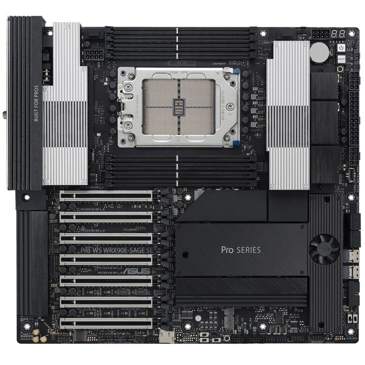 ASUS Pro WS WRX90E-Sage SE, AMD WRX90 motherboard, sTR5 socket, DDR5 image number 2