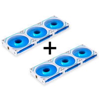 Lian Li "Complete Build Kit" UNI FAN SL-INF 120 ARGB Reverse Blade PWM L&uuml;fter, 6er Pack - 120mm, wei&szlig;