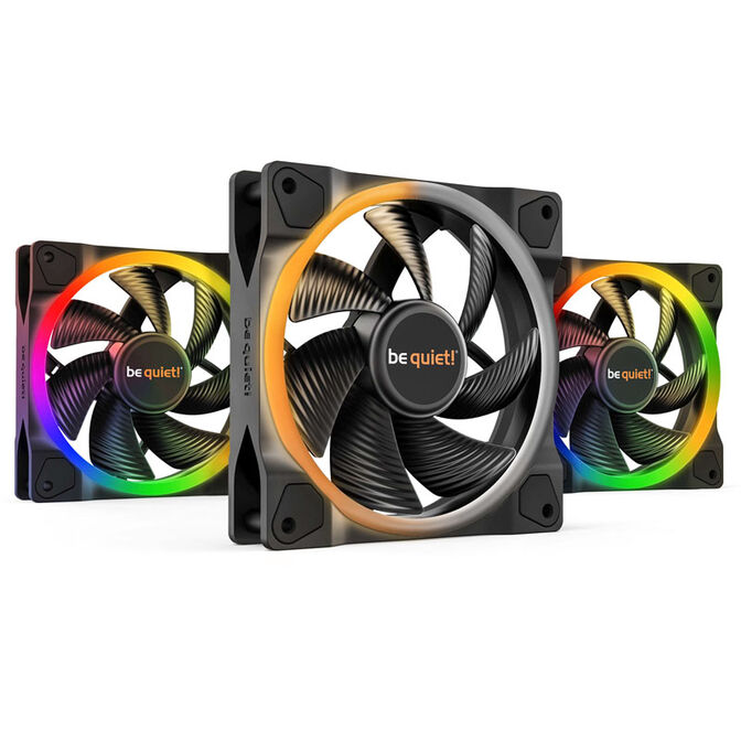 be quiet! Light Wings ARGB PWM fan, Triple Pack - 140mm, black image number 0