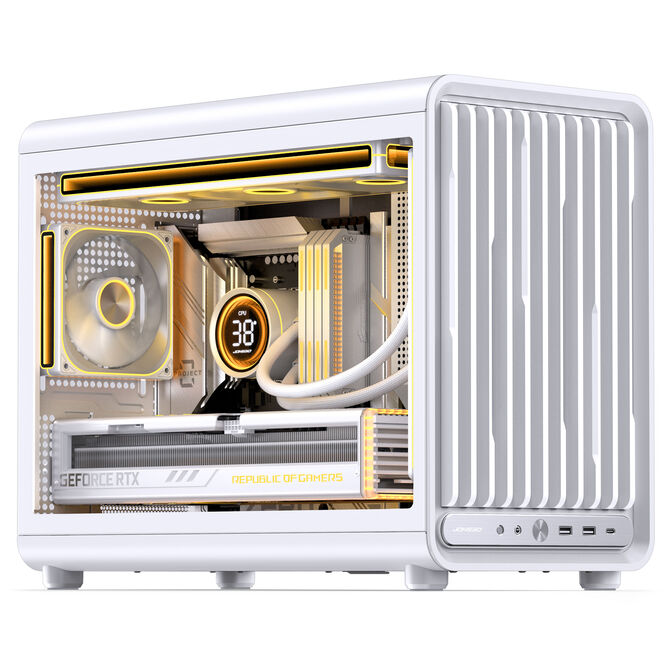 Jonsbo D33 STD PC-Geh&auml;use, Mini-Geh&auml;use, mATX, Tempered Glass - wei&szlig; image number 3