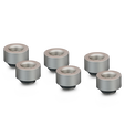 Thermal Grizzly DeltaMate Extender Fitting - MF10, matte nickel, pack of 6 image number null
