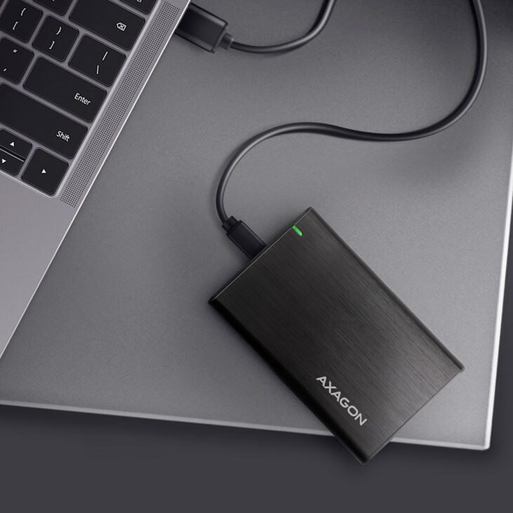 AXAGON EE25-A6C USB-C 3.2 - SATA 6G 2.5" externes Festplattengehäuse - schwarz image number 3
