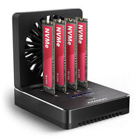 AXAGON ADSA-M2C44 Docking Station, USB4, f&uuml;r M.2-NVMe-SSDs - schwarz