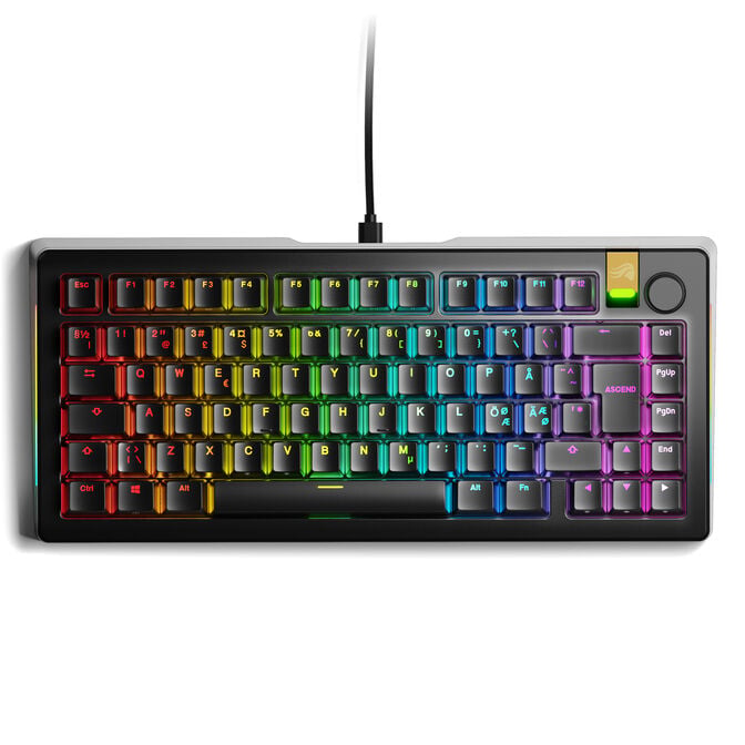 Glorious GMMK 3 Pro HE 75% Gaming-Tastatur, Fox HE Switches - ISO Nordic, schwarz image number 1