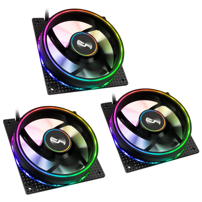 Cryorig Crona S PWM L&uuml;fter, ARGB, 3er Pack - 120mm, schwarz image number 0
