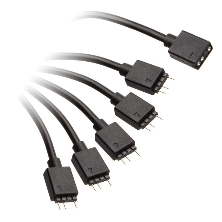 Cooler Master Addressable RGB Splitter Cable, 1 to 5 - black image number 0