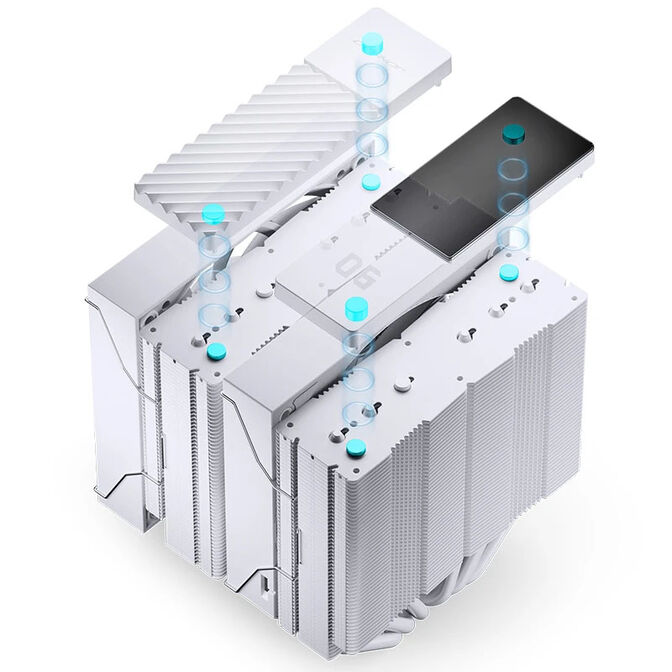 Jonsbo CC90 CPU-K&uuml;hler, Dual-Tower, 130mm PWM-L&uuml;fter, Segmentanzeige - schwarz image number 11