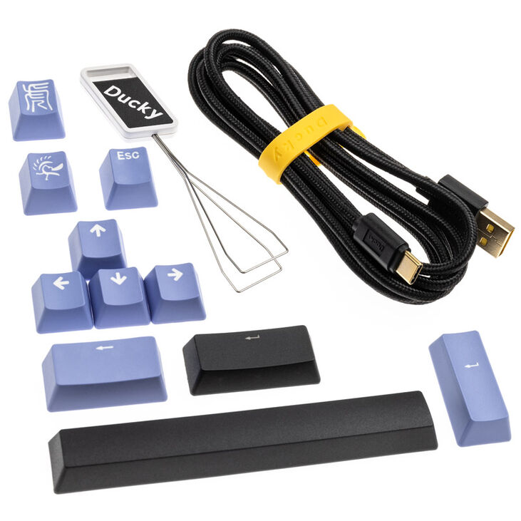 Ducky Shine 7 PBT Gaming Tastatur - MX-Black  (US), RGB LED, blackout image number 8