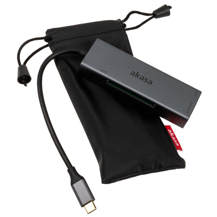 Akasa USB 3.2 Gen1 Type-C 3-in-1 Card Reader - silber image number 3