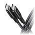 AXAGON BUCM-CM30AB USB-C zu USB-C 2.0 Kabel, 3 m, PD 60W, 3A, geflochten - schwarz image number null
