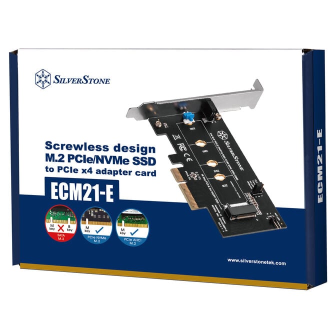 Silverstone SST-ECM21-E M.2 adapter card, PCIe 4.0, 1x M-Key - Low Profile image number 4