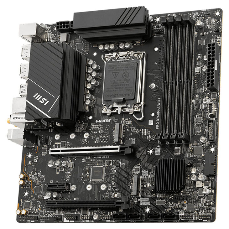 MSI Pro B760M-A WiFi Socket LGA 1700, Intel B760M, Micro-ATX - DDR5 image number 4
