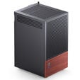 Jonsbo T6 PC Geh&auml;use, Mini-Tower, Mini-ITX, Tempered Glass, Holz - schwarz image number null