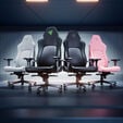 Razer Iskur V2 NewGen Gaming Chair, ergonomic design, HyperFlex lumbar support, 4D armrests - black/green image number null