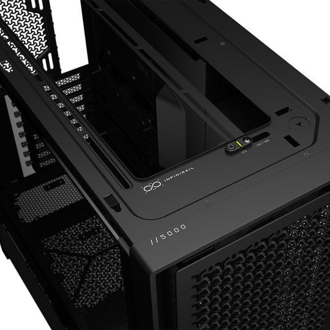 Corsair Frame 5000D PC Case, Mid-Tower, E-ATX, Tempered Glass - black image number 9