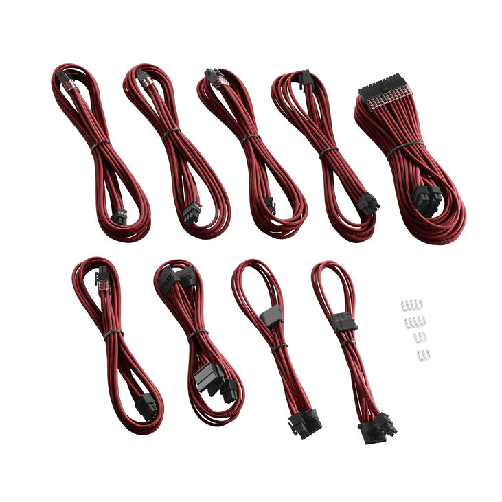 CableMod C-Series PRO ModMesh Cable Kit for RMi/RMx/RM (Black Label) - blood red image number 1