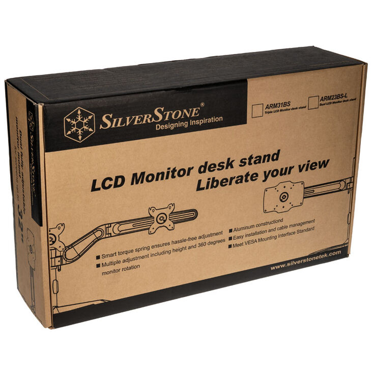SilverStone SST-ARM31BS - Triple Monitorarm - schwarz image number 7